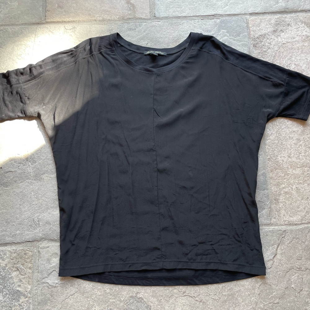 Silk Sandra Angelozzi XS relaxed fit black top